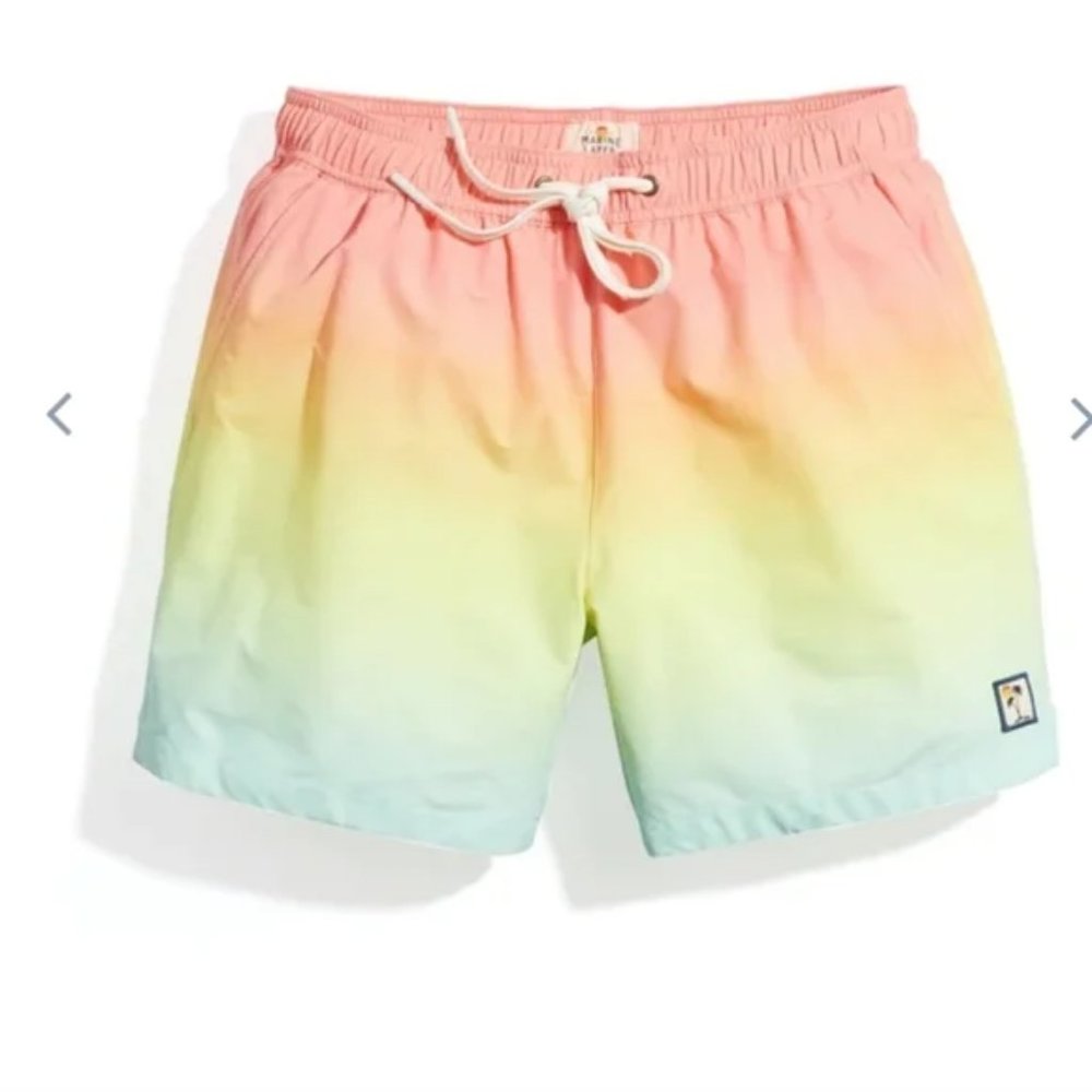 Marine layer Rincon Swim Trunk in Multicolor Ombre new with tag
